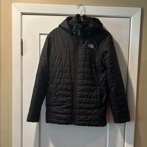 The North Face Quilted Black Jacket girls XL size 18
